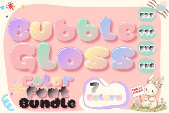 Bubble Gloss: A Sweet-and-Shimmering Font Bundle for Vibrant Brands