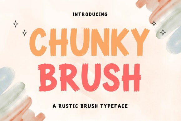 Chunky Brush: A Playful Font for Bold, Rustic Designs