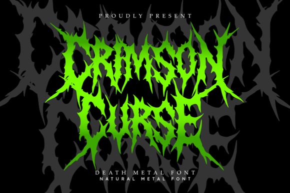 Crimson Curse: Unleashing Raw Death Metal Energy in Design
