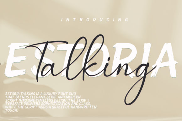 Estoria Talking Duo: Where Serif Meets Script