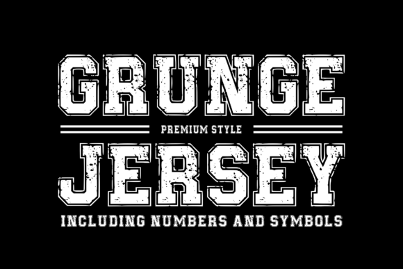 Grungejersey Regular: The Authentic Varsity Typeface