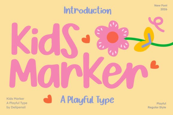 Kids Marker: The Playful Display Font for Creative Brands