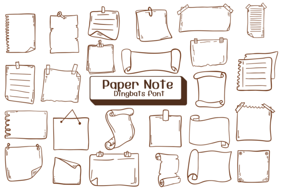 Paper Note: The Sketched Dingbats Font for Authentic Design