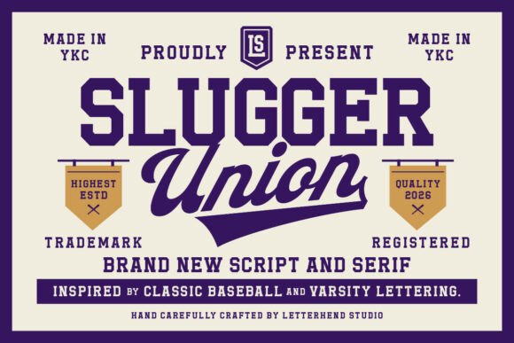 Slugger Union: The Font That Brings Varsity Energy to Your Designs